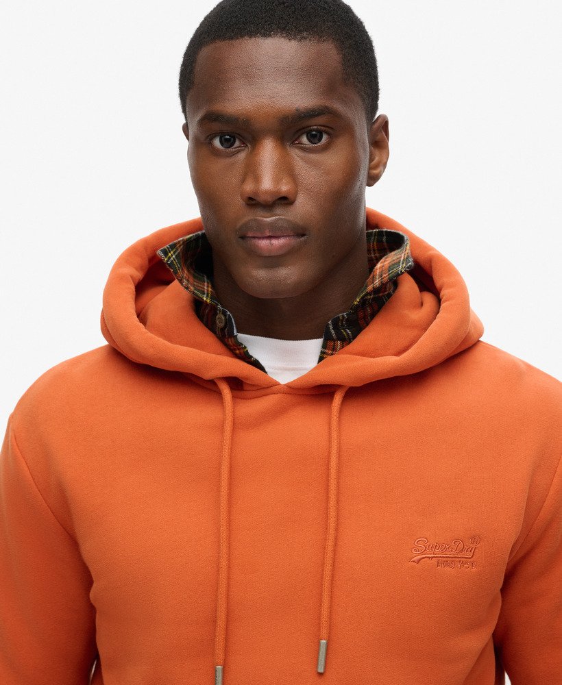 bluza z kapturem essential logo w kolorze jesiennego brązu glaze