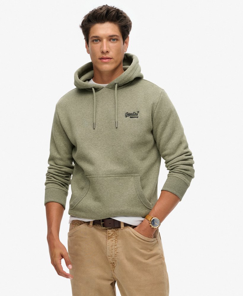 bluza z kapturem essential logo w kolorze oliwkowo-zielonym martini grit