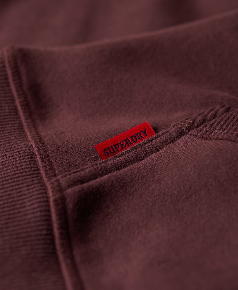 bluza z kapturem essential logo w kolorze głębokiego burgunda