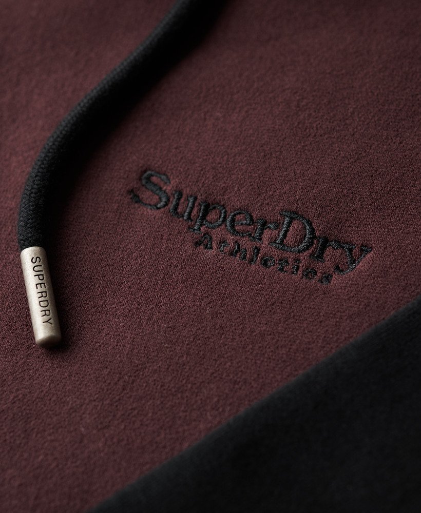 bluza z kapturem essential baseball zip w kolorze głębokiego burgundaczarnego