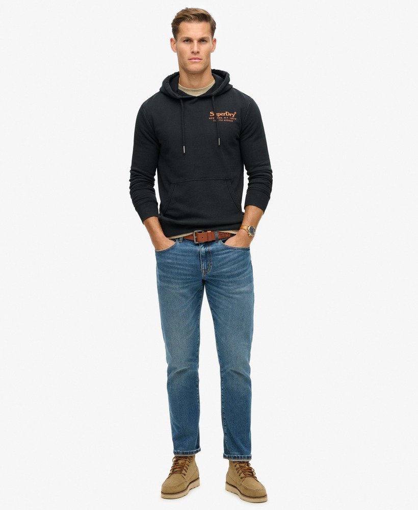 bluza z kapturem tonal venue z logo w kolorze jet black