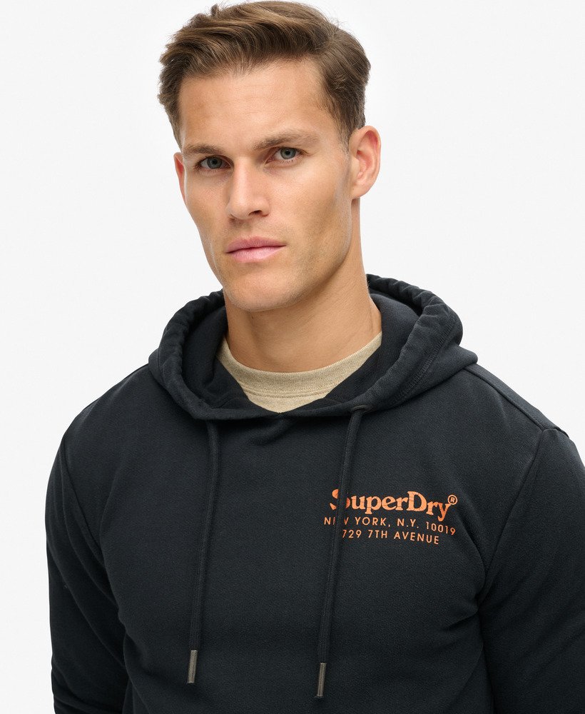 bluza z kapturem tonal venue z logo w kolorze jet black
