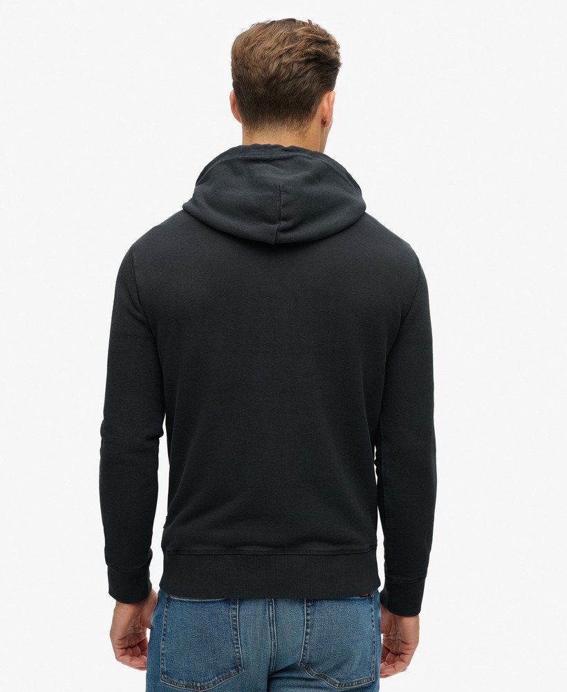 bluza z kapturem tonal venue z logo w kolorze jet black