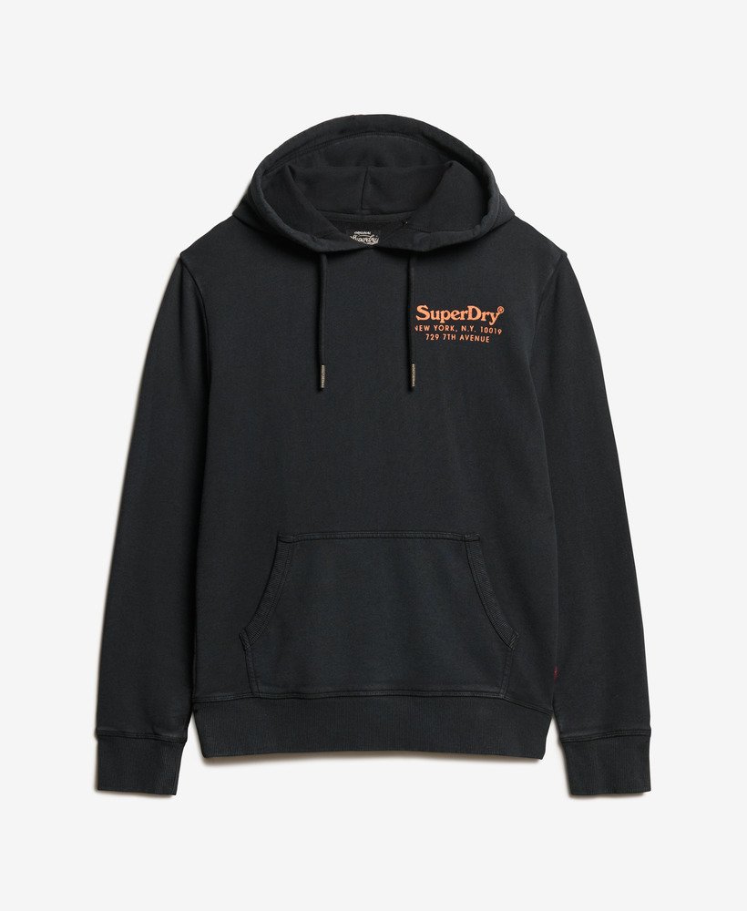 bluza z kapturem tonal venue z logo w kolorze jet black