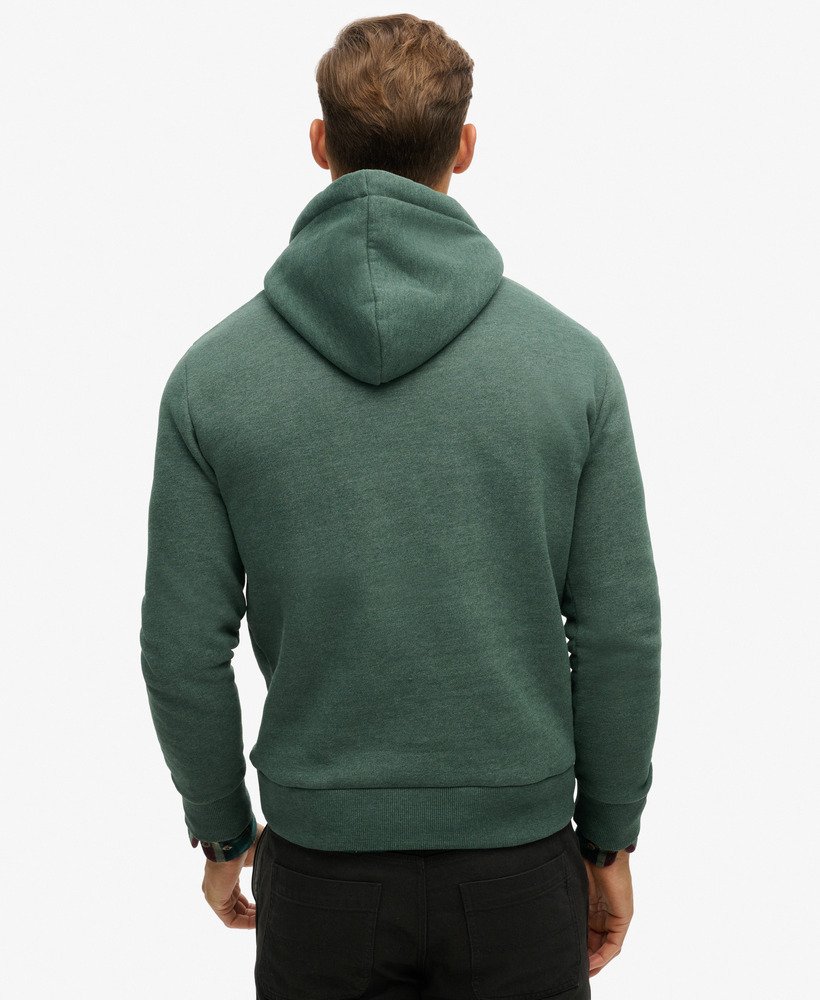 bluza z kapturem z wytłoczonym logo w kolorze buck green marl