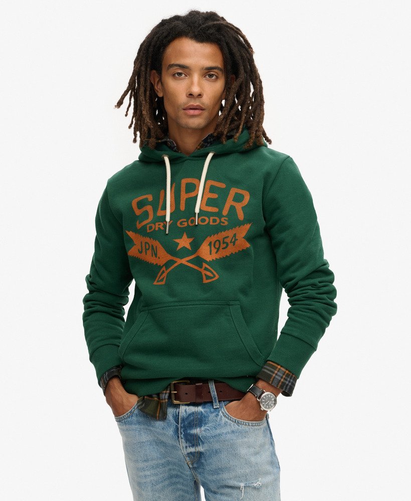 bluza z kapturem outdoor graphic w kolorze bengreen marl