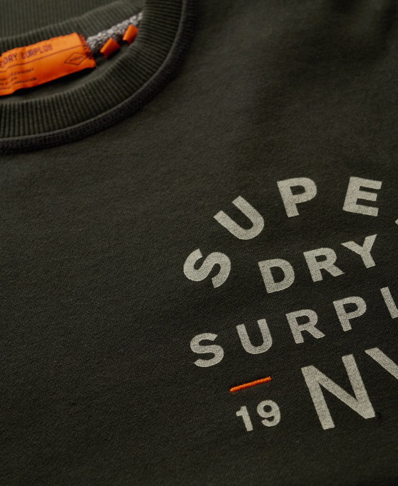bluza z nadrukiem surplus crew w kolorze spranej czerni