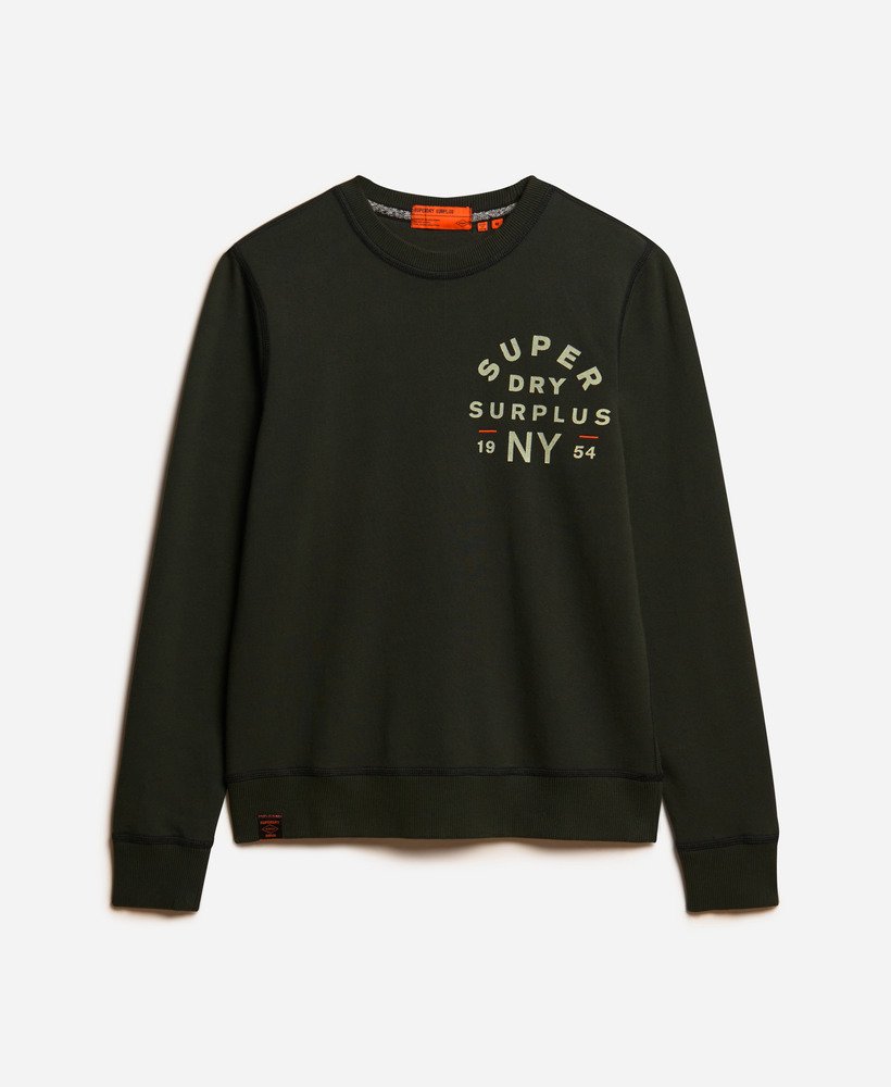 bluza z nadrukiem surplus crew w kolorze spranej czerni