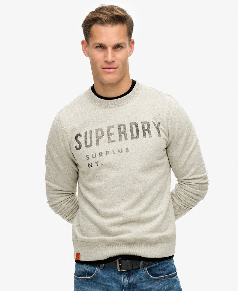 bluza z nadrukiem surplus crew w spranym kolorze surplus grey feeder