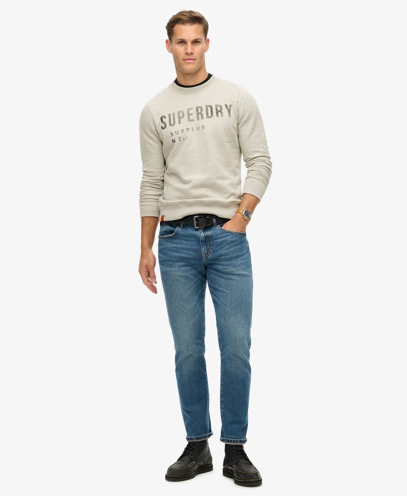 bluza z nadrukiem surplus crew w spranym kolorze surplus grey feeder