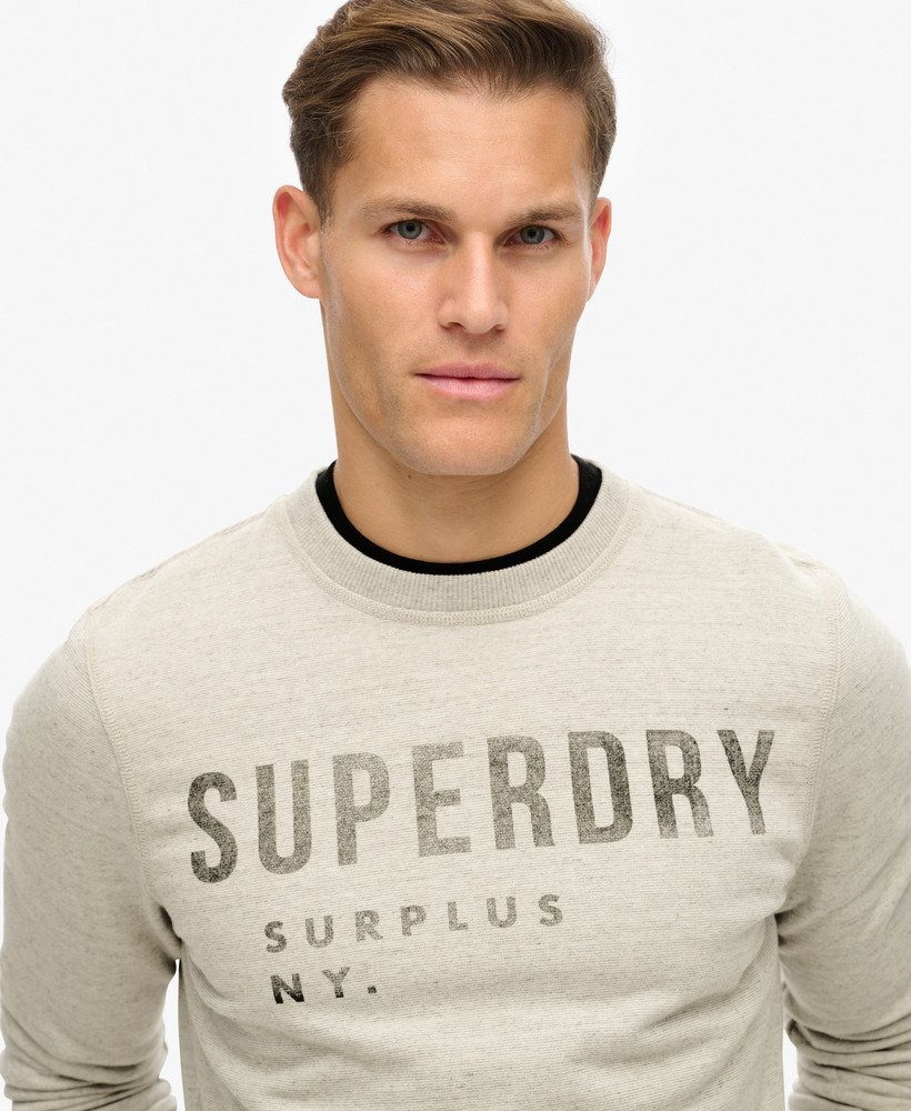 bluza z nadrukiem surplus crew w spranym kolorze surplus grey feeder