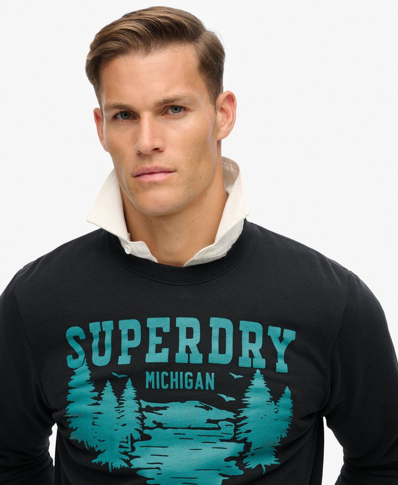 bluza z nadrukiem outdoors w kolorze nero black marl