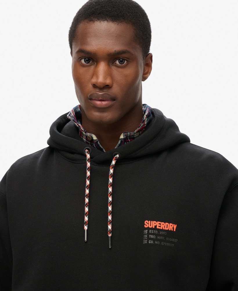 bluza z kapturem utility sport logo loose w kolorze czarnym