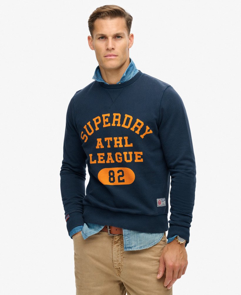 bluza sportowa z nadrukiem w kolorze eclipse navy