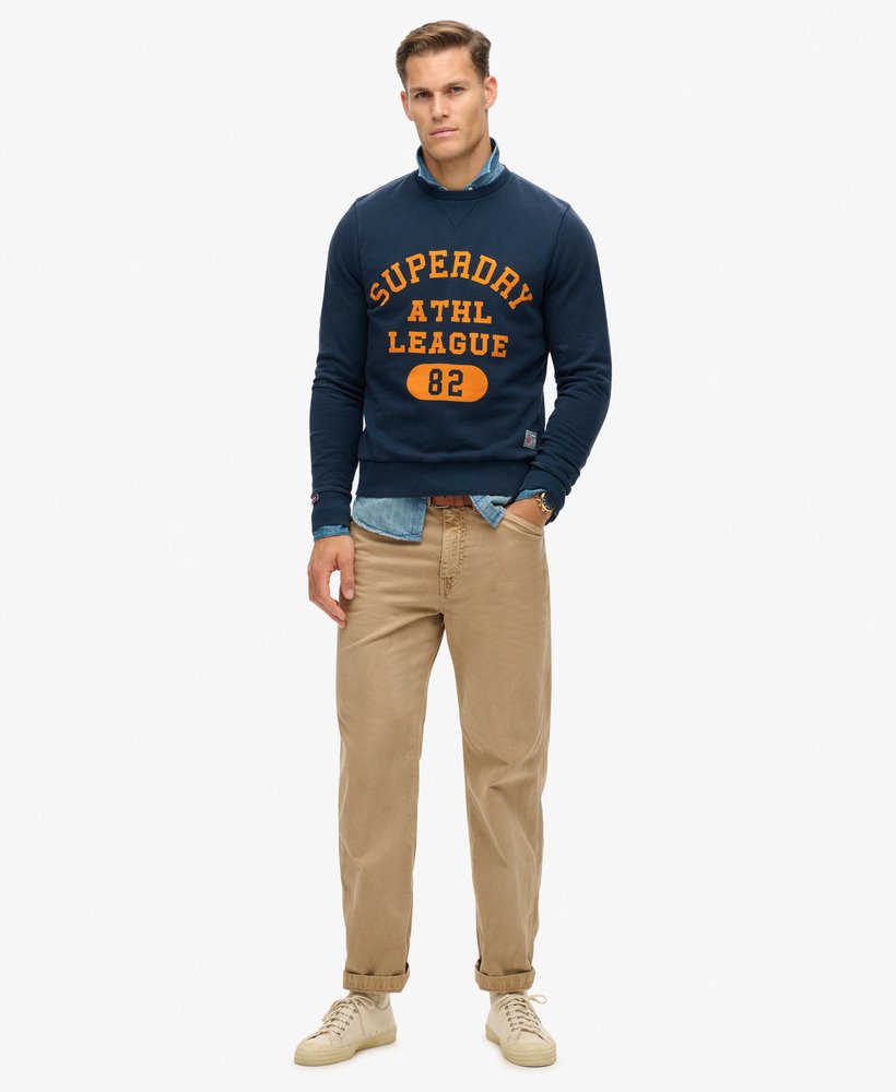 bluza sportowa z nadrukiem w kolorze eclipse navy