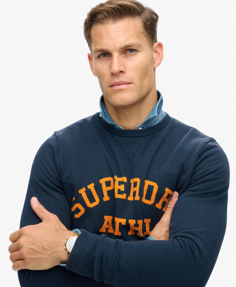 bluza sportowa z nadrukiem w kolorze eclipse navy