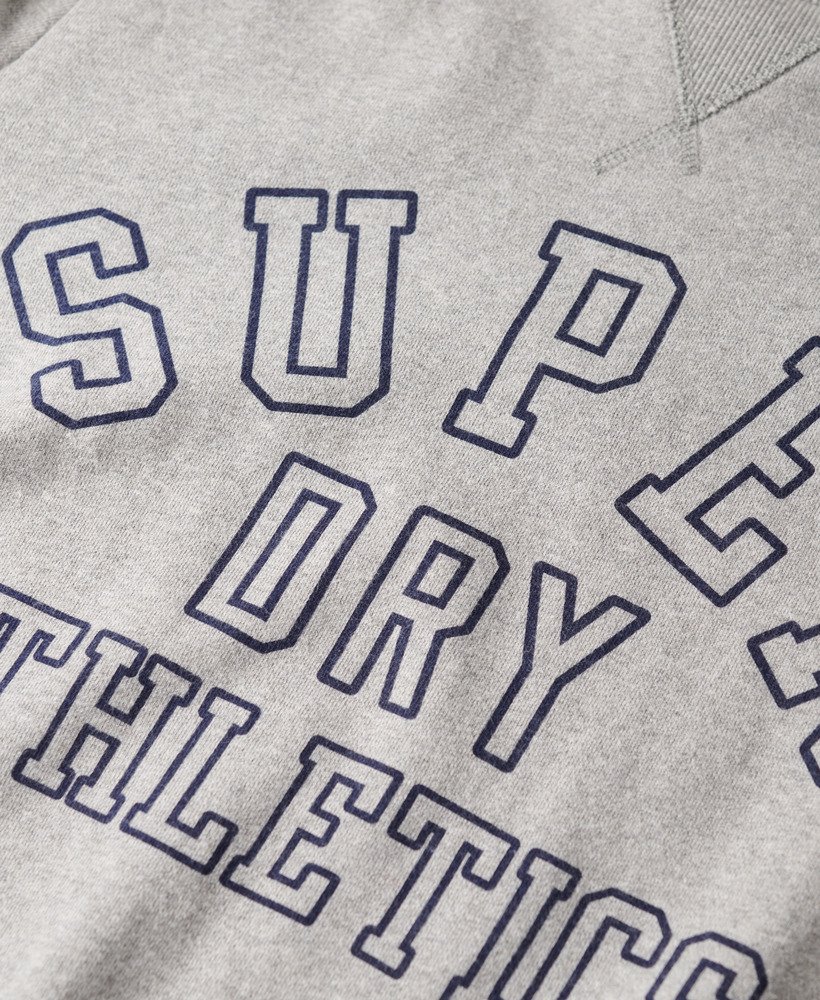 bluza z nadrukiem sportowym w kolorze szarego melanżu