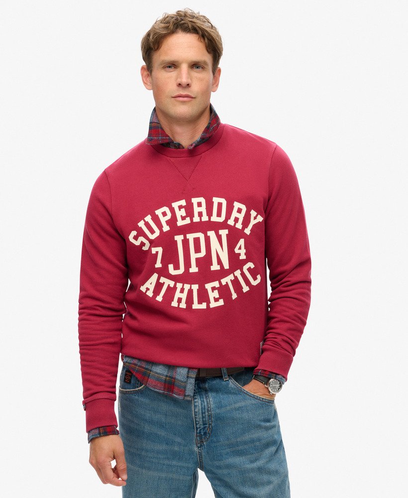 bluza sportowa z nadrukiem w kolorze bordowo-czerwonym