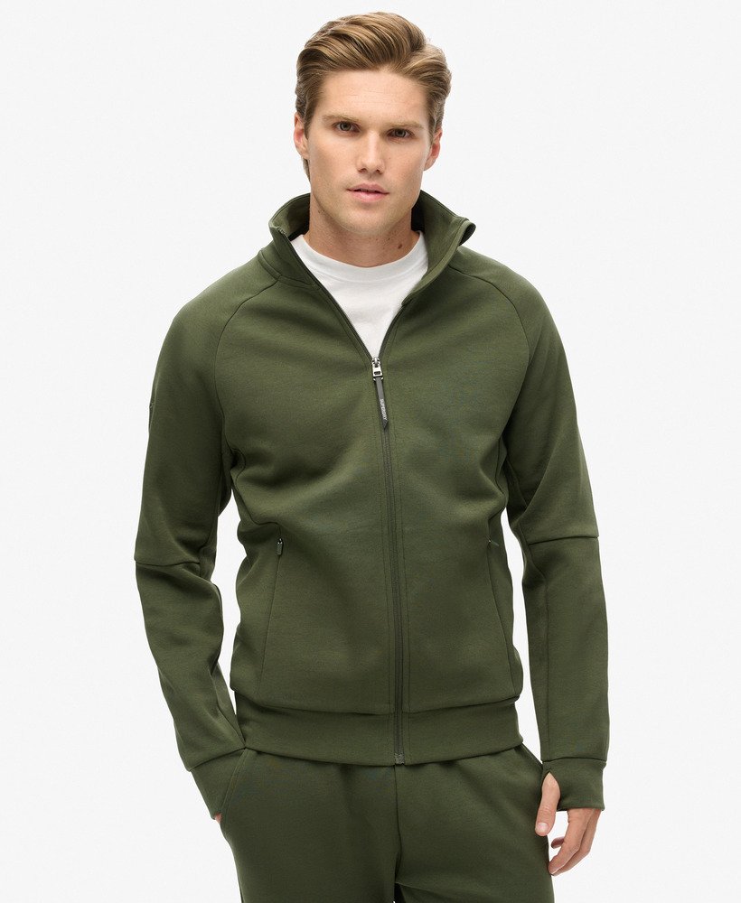 bluza dresowa tech loose w kolorze ciemnej zieleni mchu