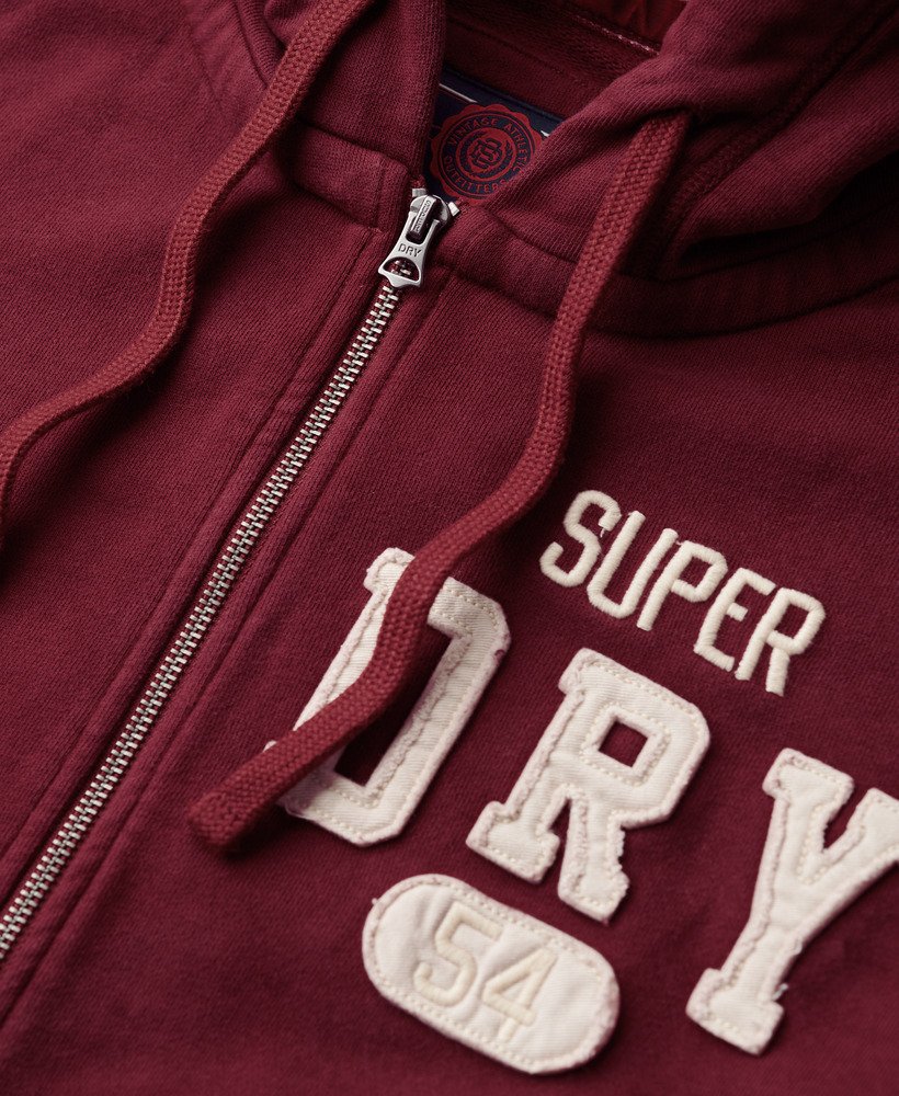 bluza z kapturem vintage athletic w kolorze bordowym