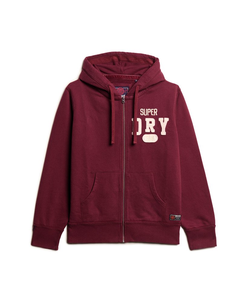 bluza z kapturem vintage athletic w kolorze bordowym