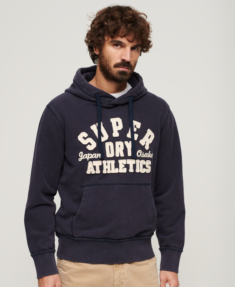 bluza z kapturem vintage athletic w kolorze eclipse navy