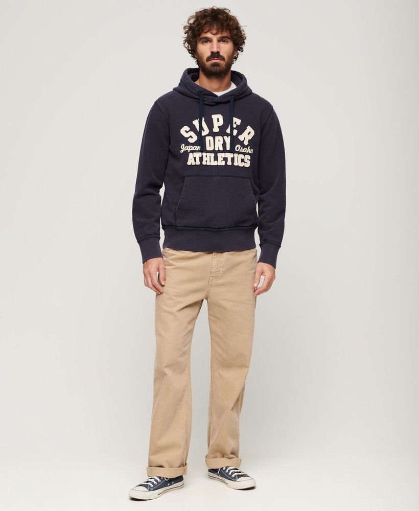 bluza z kapturem vintage athletic w kolorze eclipse navy