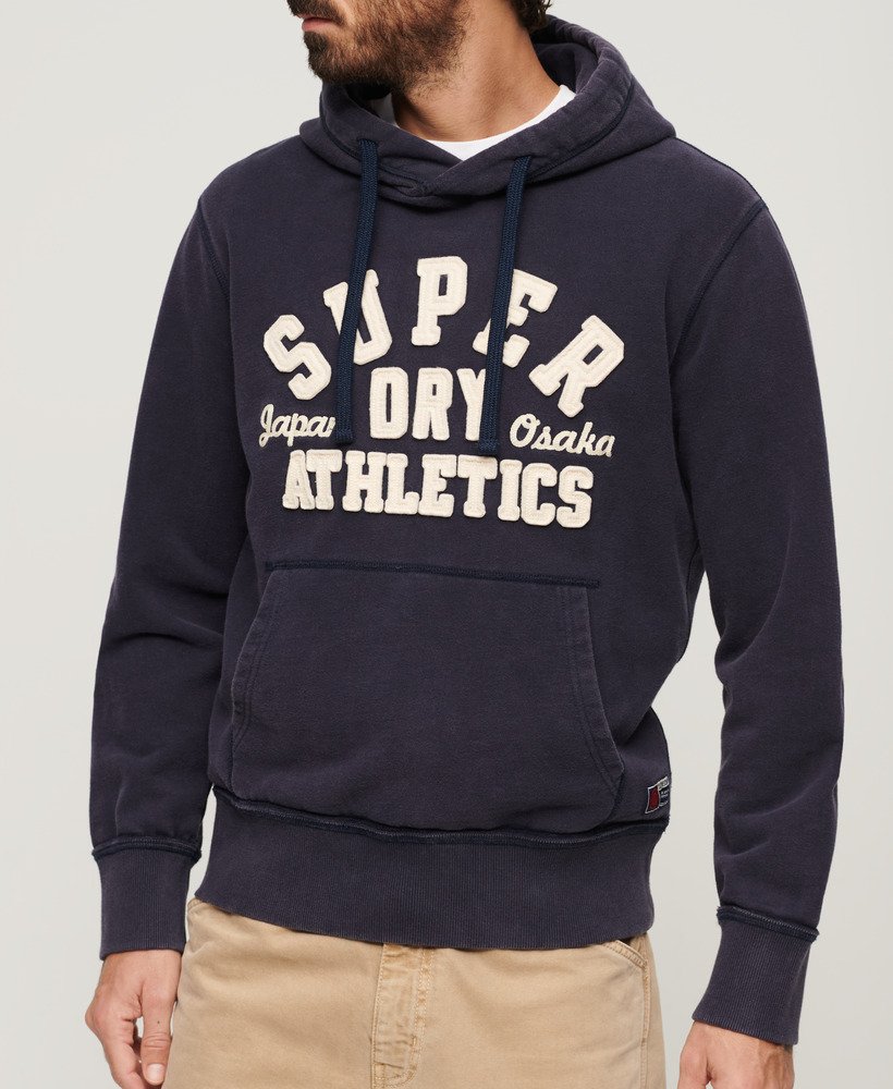 bluza z kapturem vintage athletic w kolorze eclipse navy
