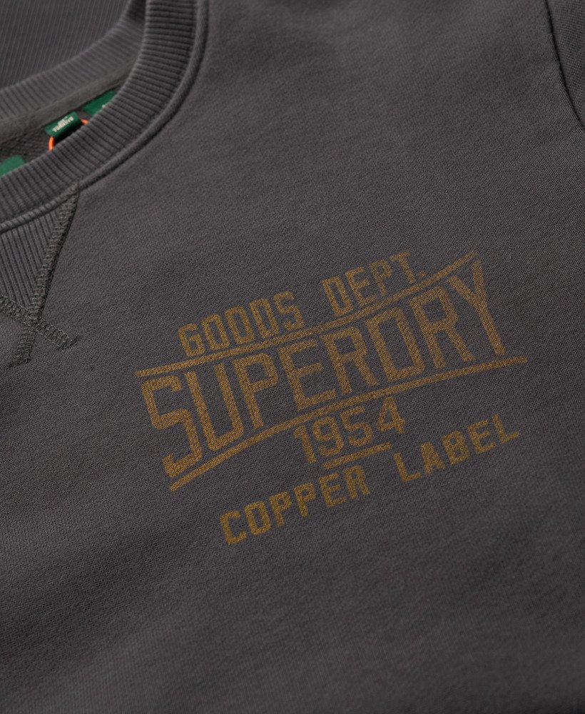 bluza robocza copper label z okrągłym dekoltem w kolorze spranej czerni
