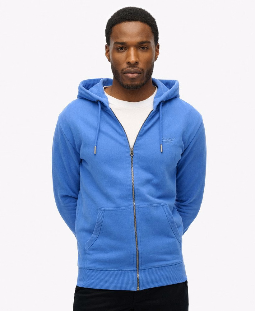 Bluza z kapturem Essential Logo Half Brushed zapinana na zamek