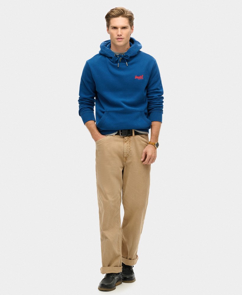 bluza z kapturem essential logo w kolorze pilot mid blue