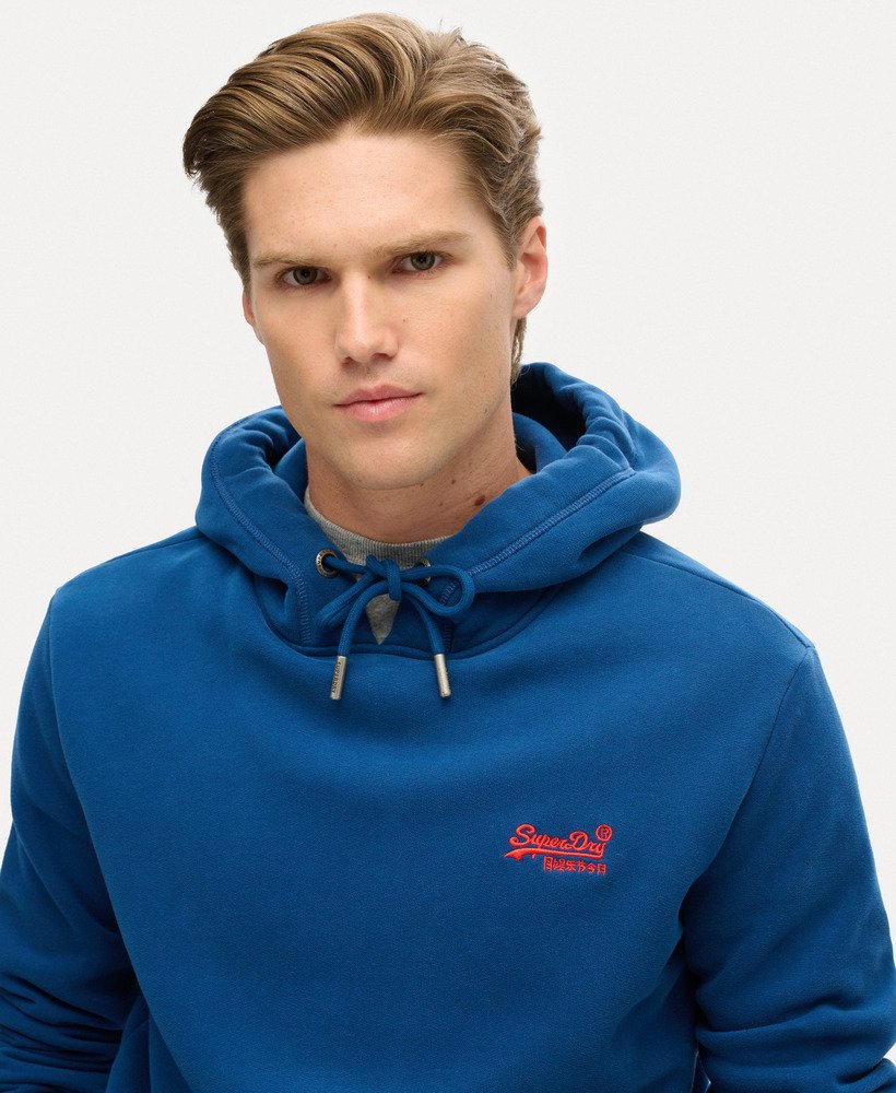 bluza z kapturem essential logo w kolorze pilot mid blue