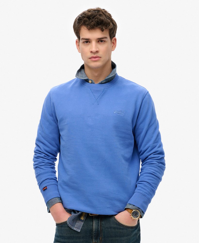 bluza essential logo crew w kolorze chambray blue