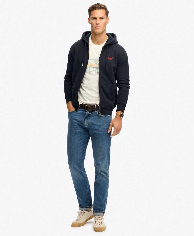 Bluza z kapturem Essential Logo Half Brushed zapinana na zamek