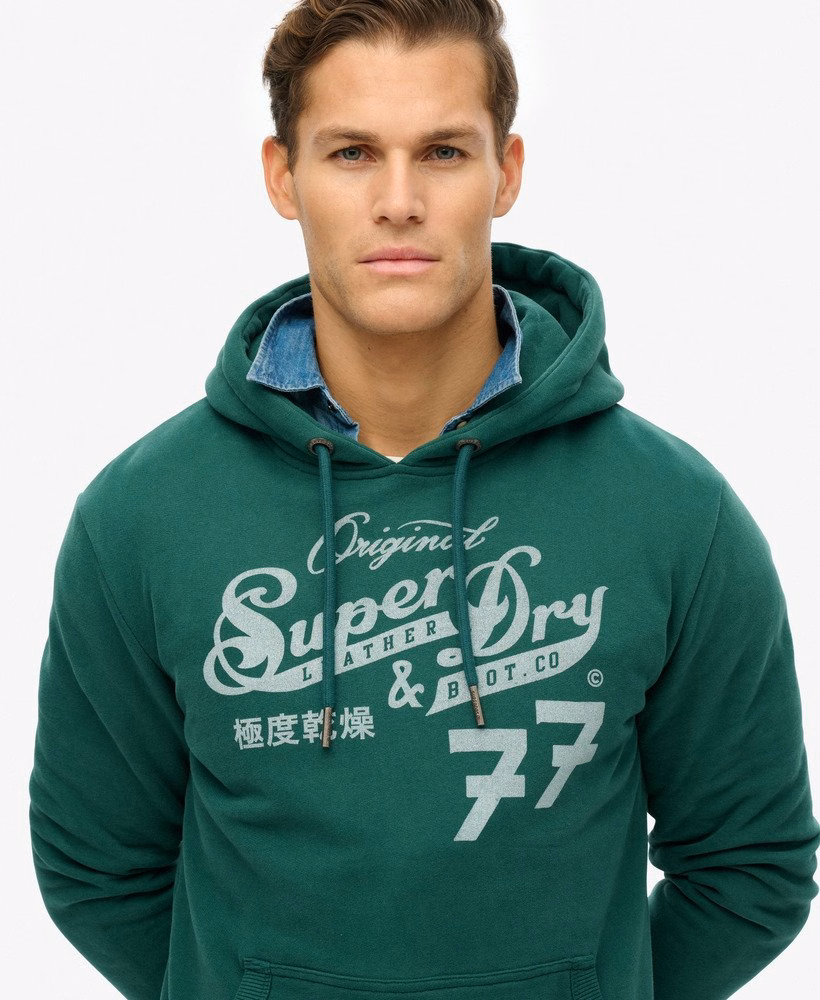 Bluza z kapturem Leather & Boot Co Script