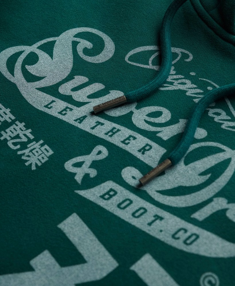Bluza z kapturem Leather & Boot Co Script