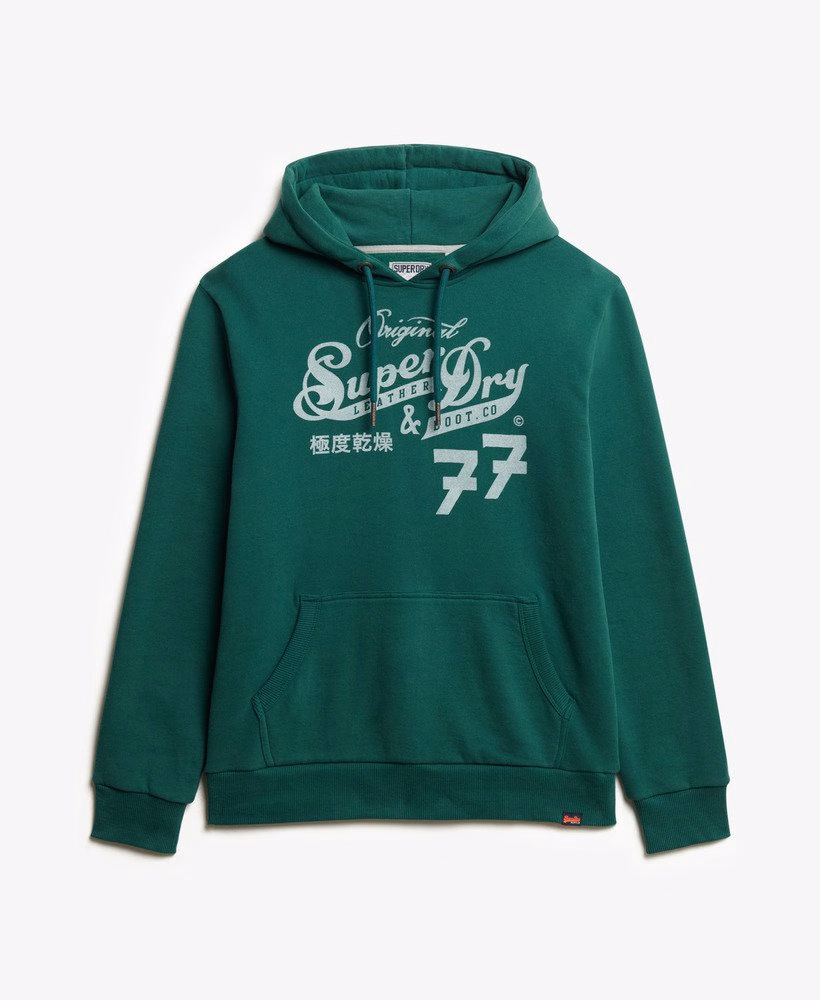 Bluza z kapturem Leather & Boot Co Script