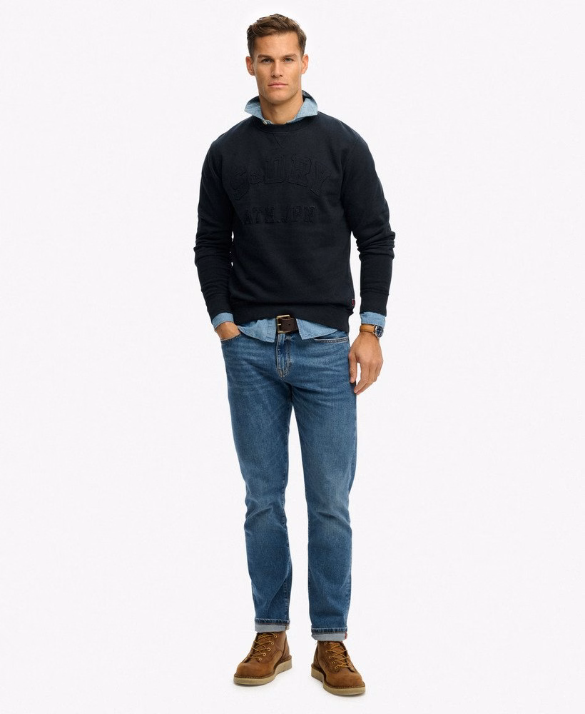 Bluza sportowa w stylu vintage z okrągłym dekoltem
