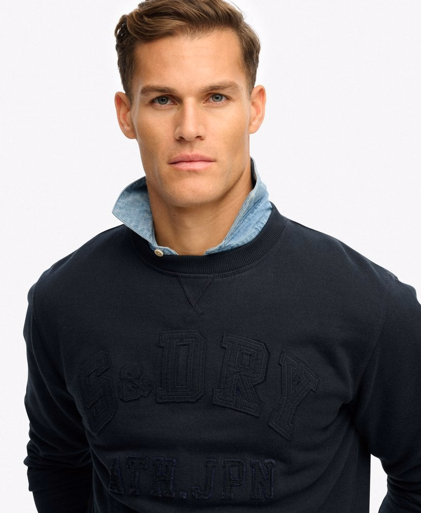 Bluza sportowa w stylu vintage z okrągłym dekoltem