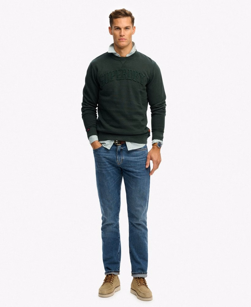 Bluza sportowa w stylu vintage z okrągłym dekoltem