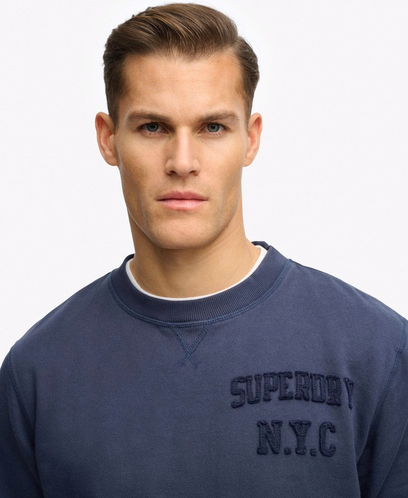 Bluza sportowa w stylu vintage z okrągłym dekoltem
