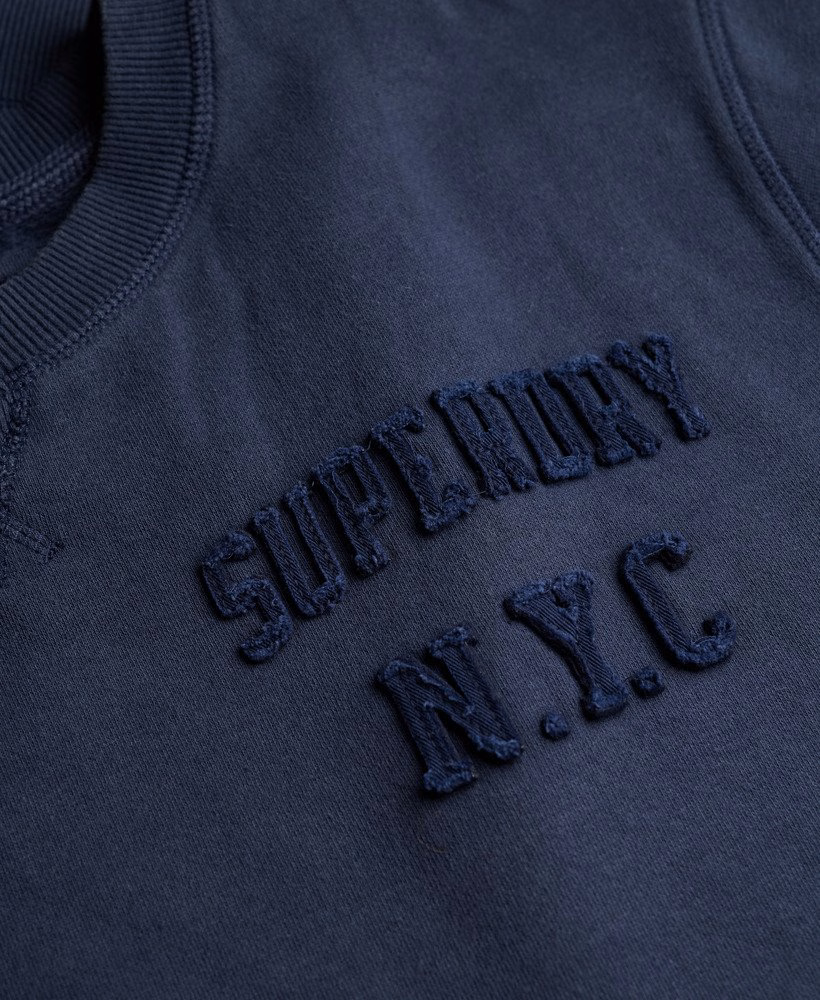 Bluza sportowa w stylu vintage z okrągłym dekoltem
