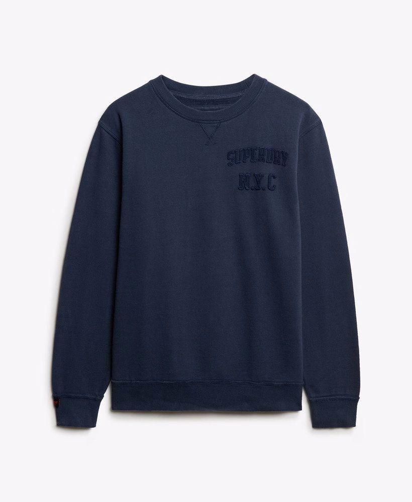 Bluza sportowa w stylu vintage z okrągłym dekoltem