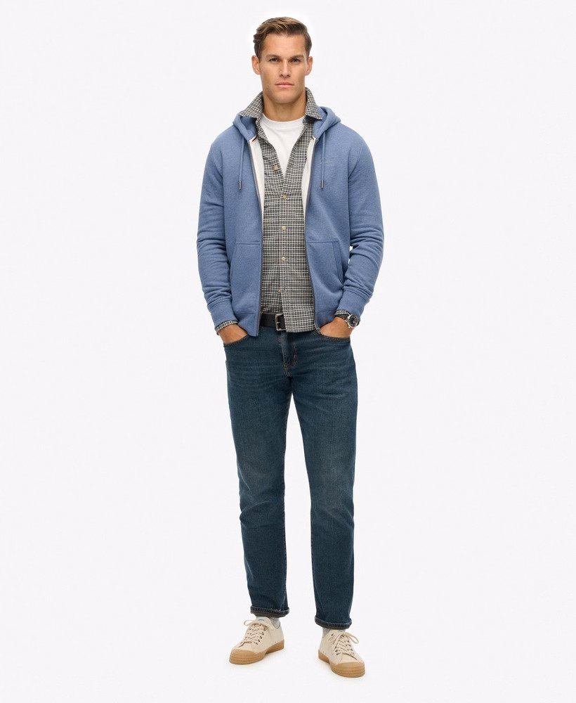 Bluza z kapturem Essential Logo Half Brushed zapinana na zamek