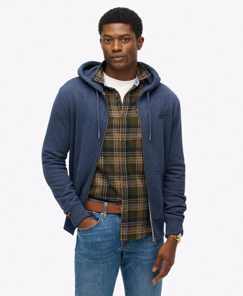 Bluza z kapturem Essential Logo Half Brushed zapinana na zamek