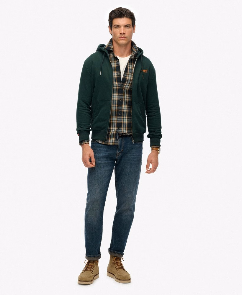 Bluza z kapturem Essential Logo Half Brushed zapinana na zamek
