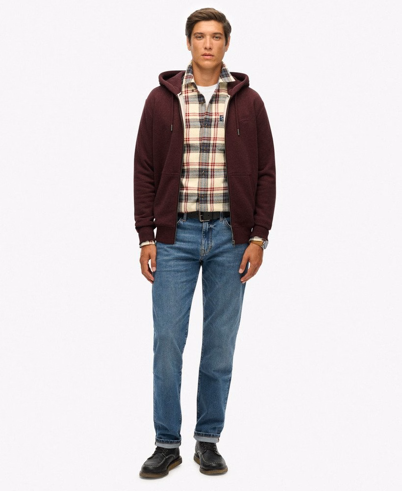 Bluza z kapturem Essential Logo Half Brushed zapinana na zamek
