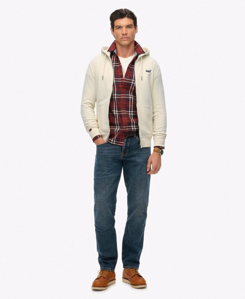 Bluza z kapturem Essential Logo Half Brushed zapinana na zamek