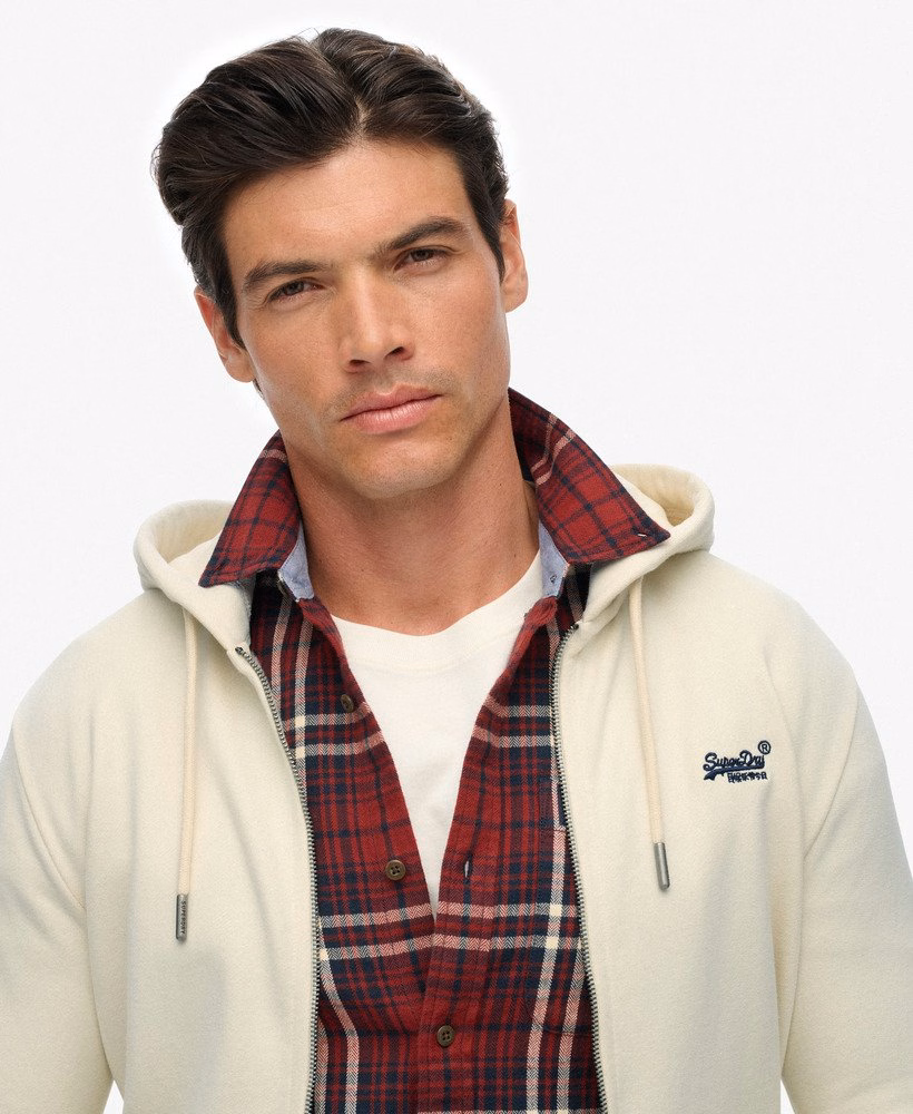 Bluza z kapturem Essential Logo Half Brushed zapinana na zamek