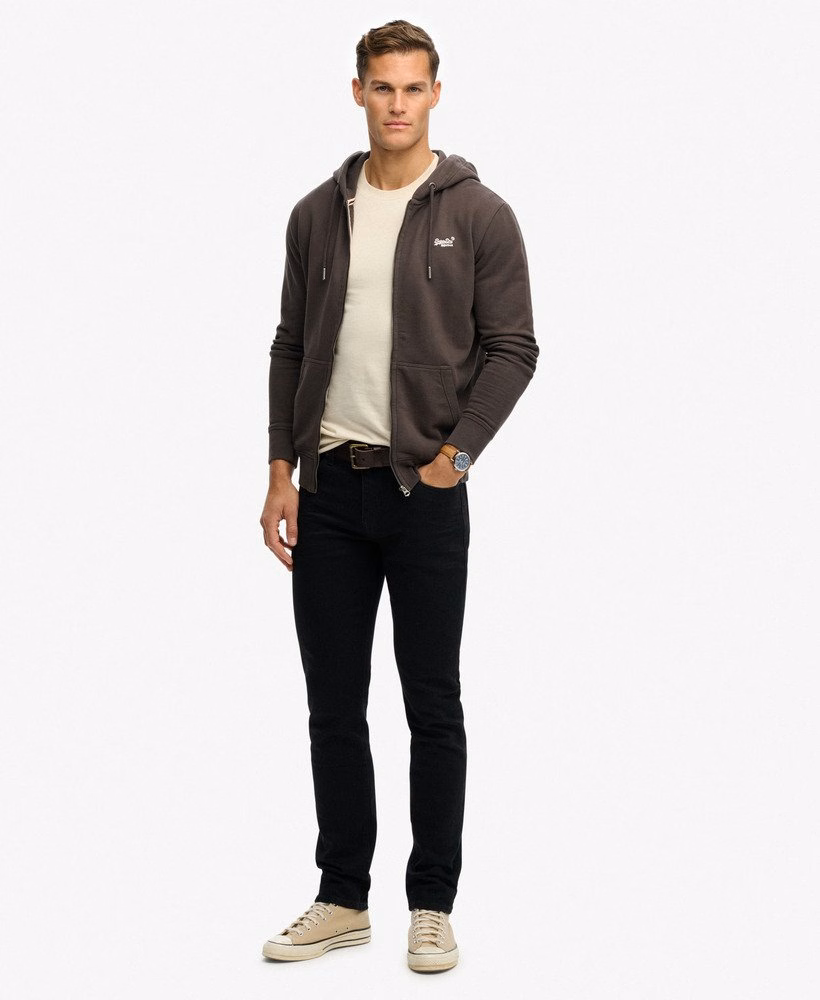 Bluza z kapturem Essential Logo Half Brushed zapinana na zamek